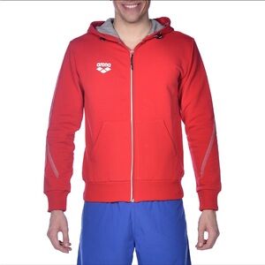 Arena Men's Red Team line Hooded Jacket